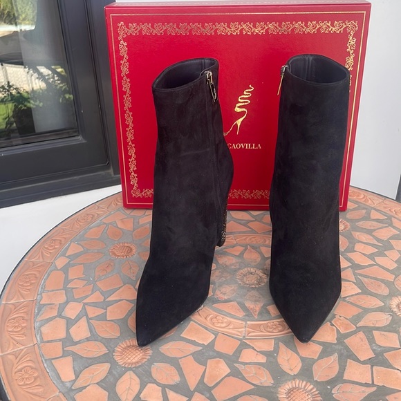 Rene Caovilla boots with glitter hills. Like new - Picture 1 of 7
